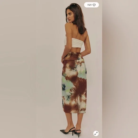 Free People Sunset Mesh Midi Skirt - Picture 3 of 3